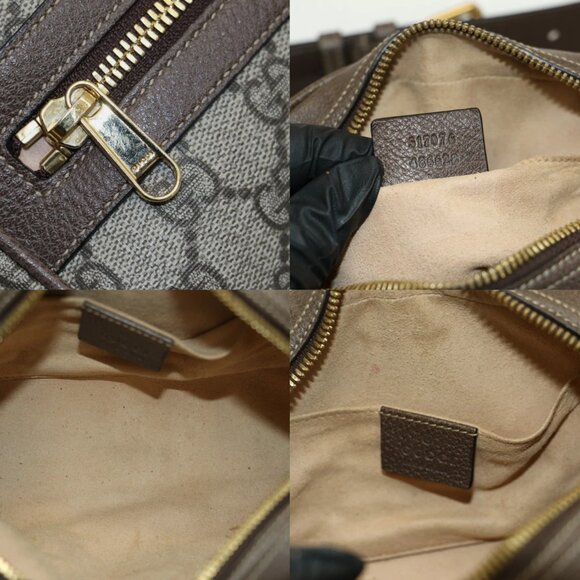Gucci GG Supreme Monogram Web Small Ophidia Belt Bag 75/30 Dark Brown - Picture 14 of 15